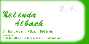 melinda albach business card